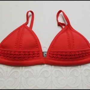 red triangl bikini top